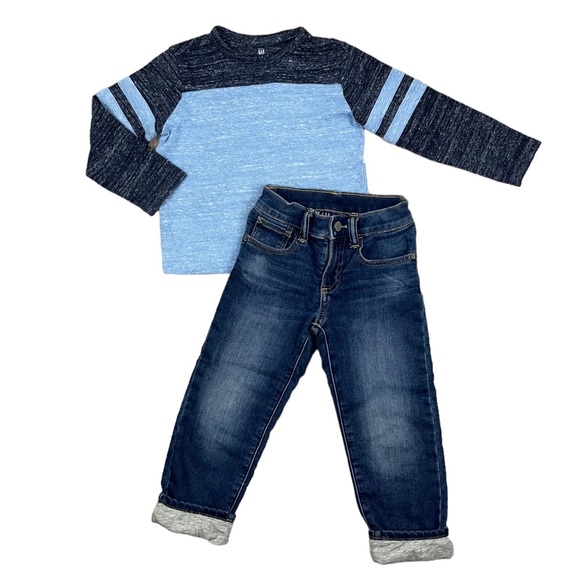 Like New GAP Jersey Lined Jeans 4 Medium Wash - Picture 10 of 10